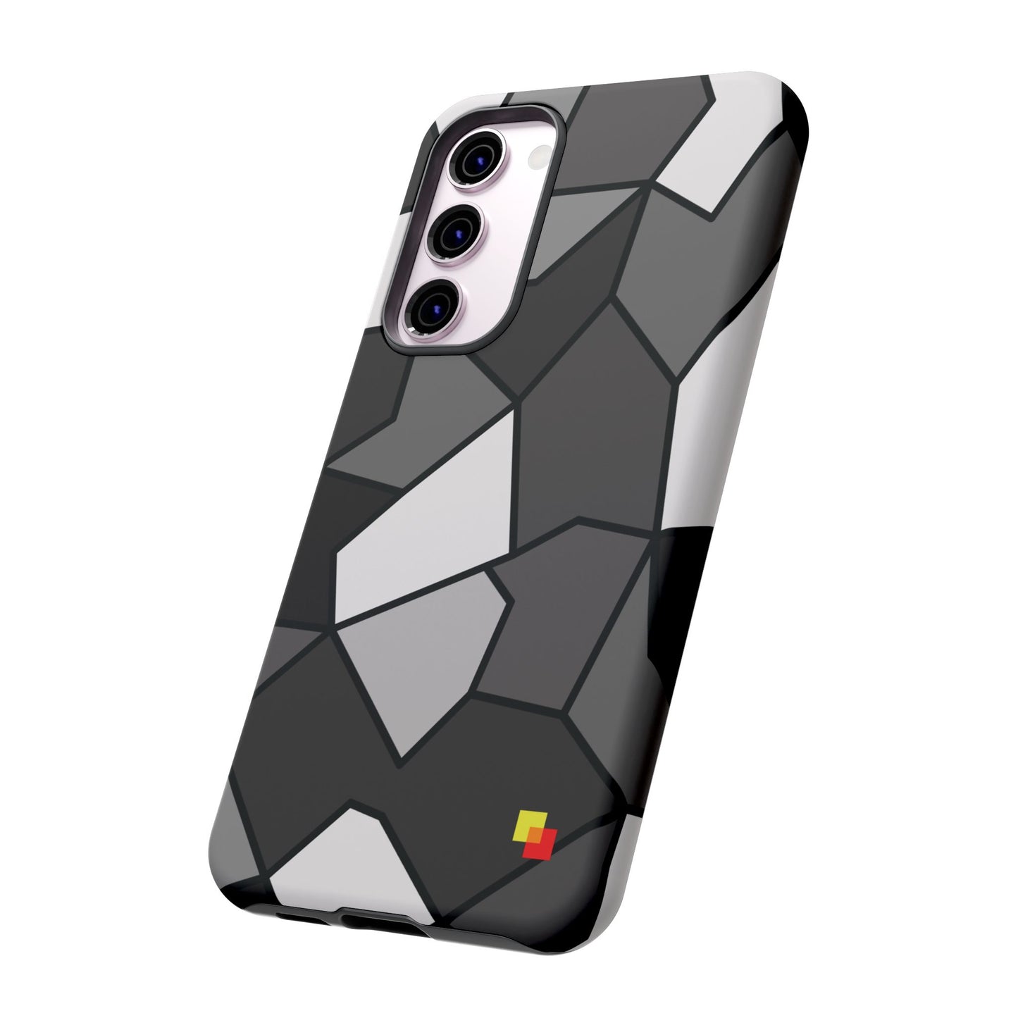 Black and Grey Geometric Phone Case