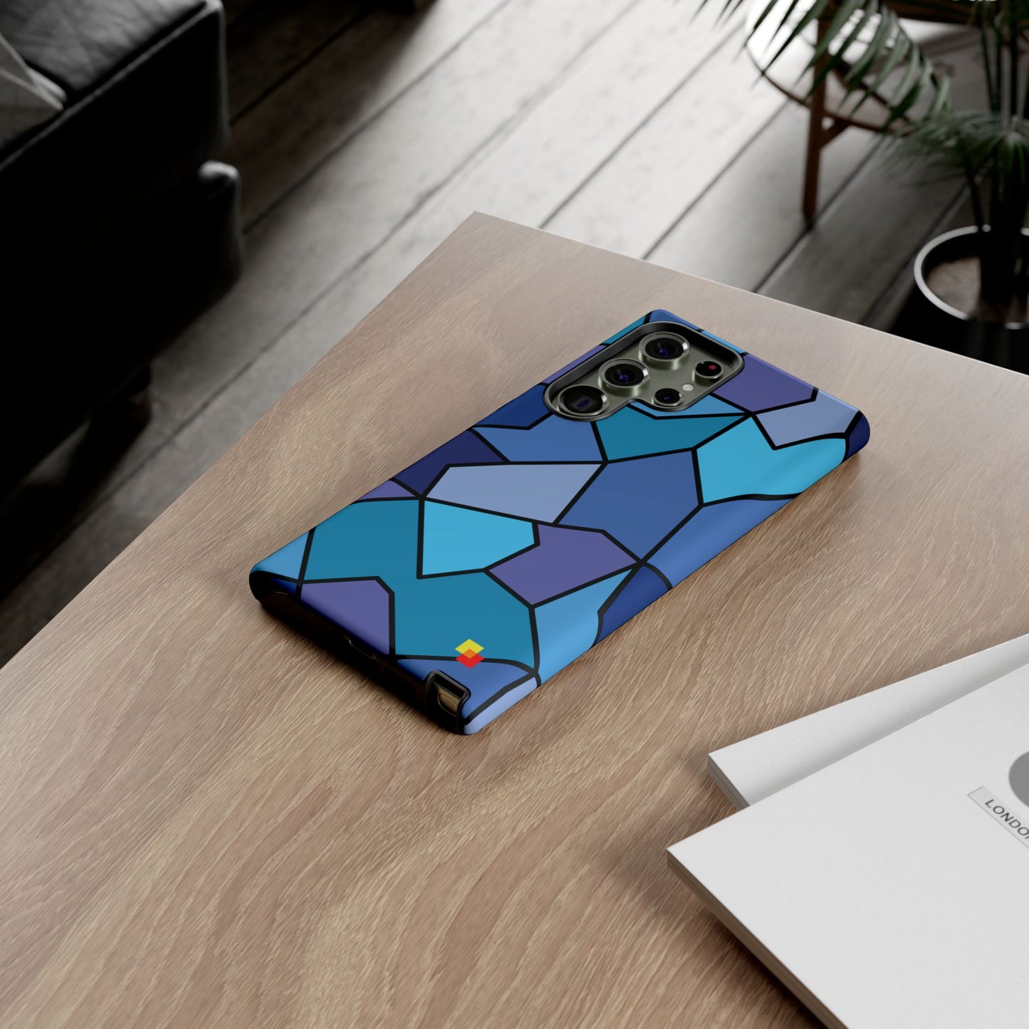 Blue Geometric Phone Case