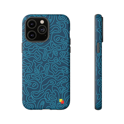 Blue Topographic Phone Case