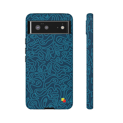 Blue Topographic Phone Case