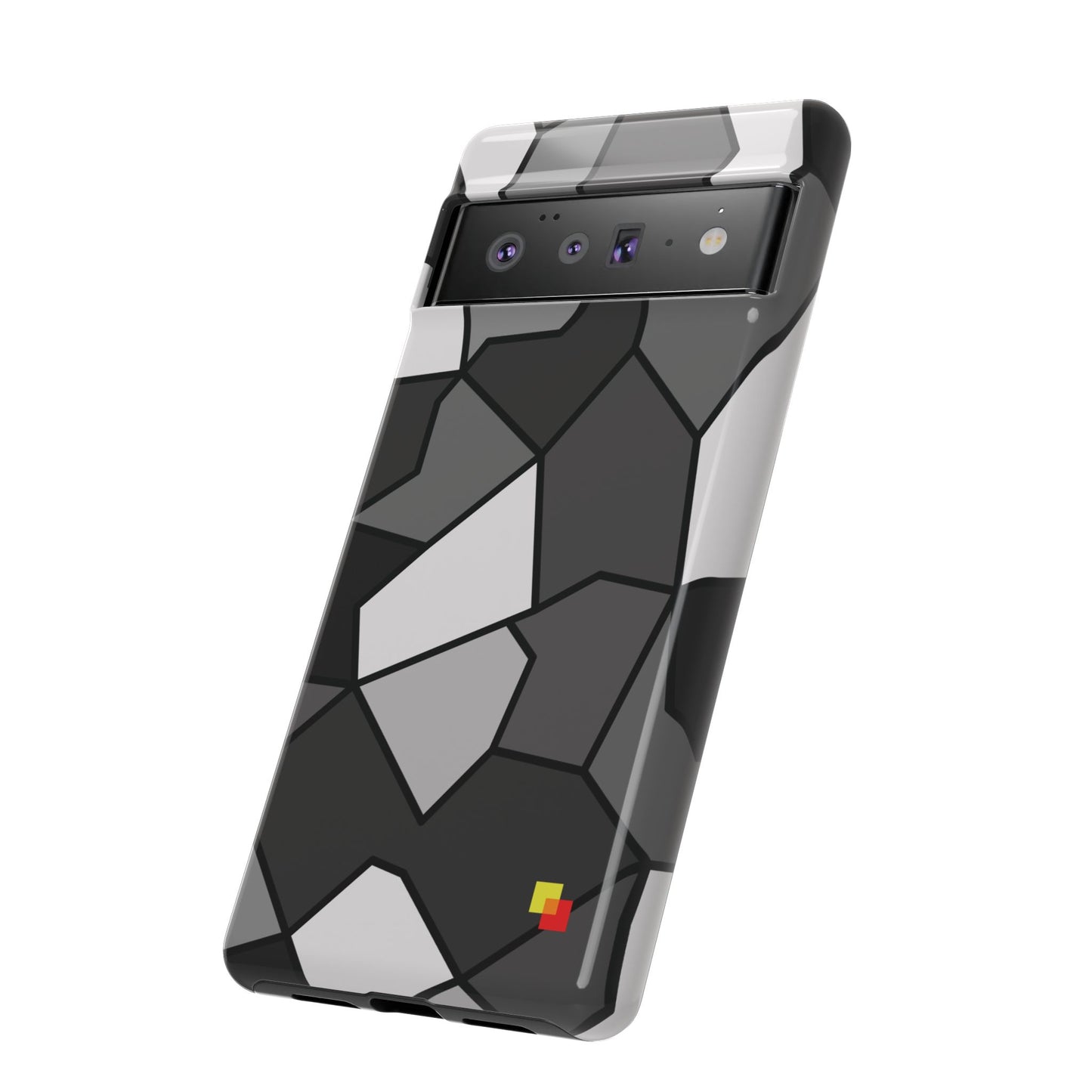 Black and Grey Geometric Phone Case