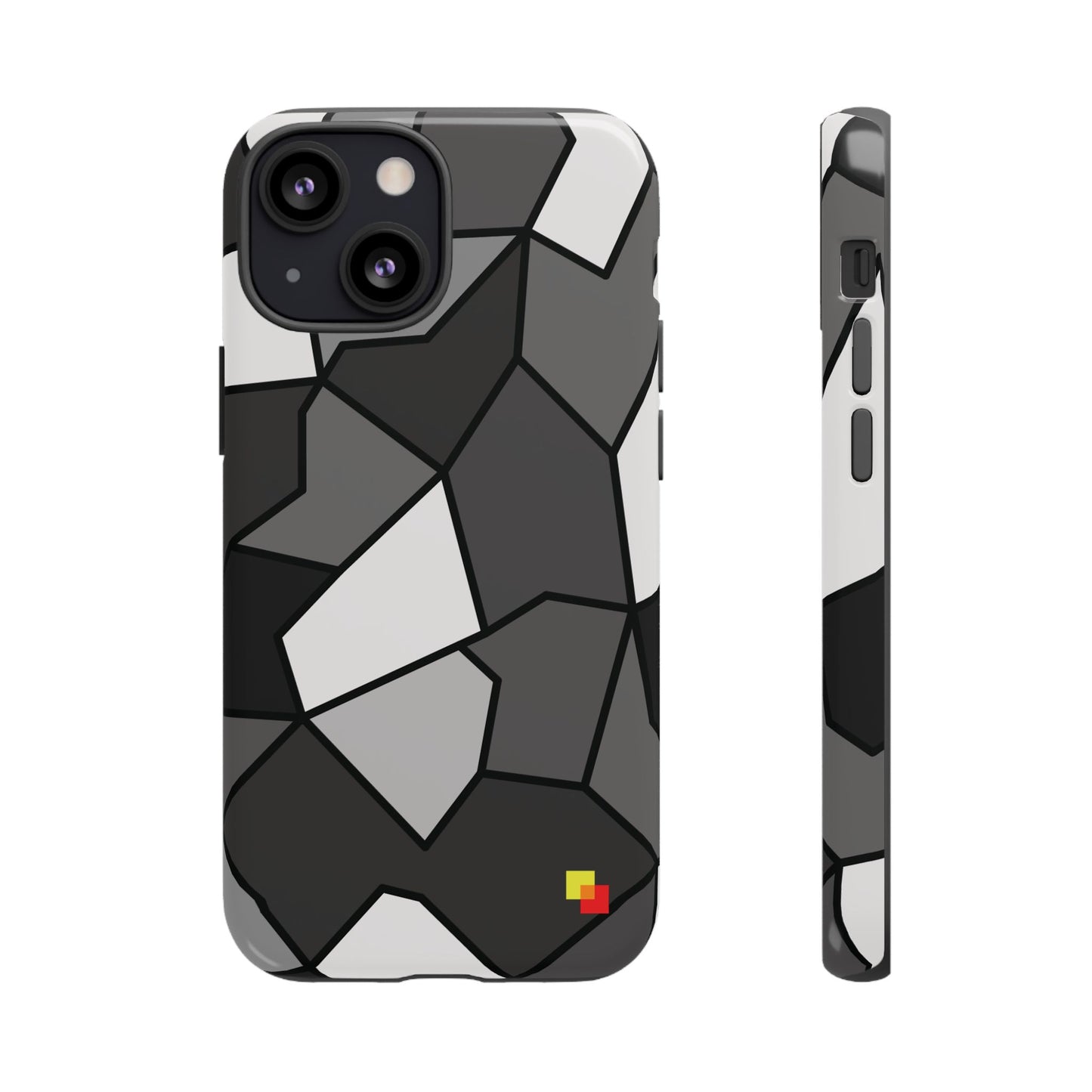 Black and Grey Geometric Phone Case