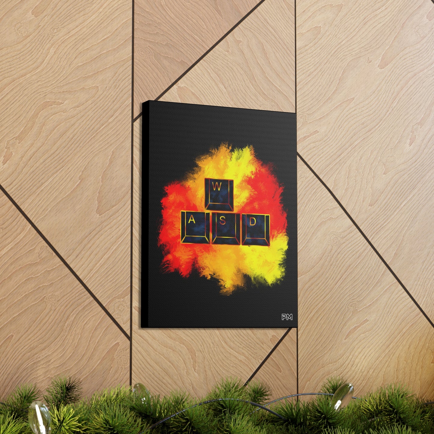 Gaming WASD Explosion Canvas