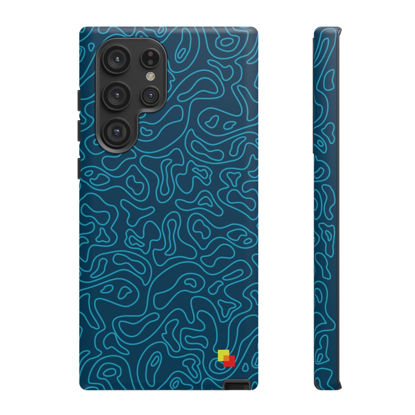 Blue Topographic Phone Case