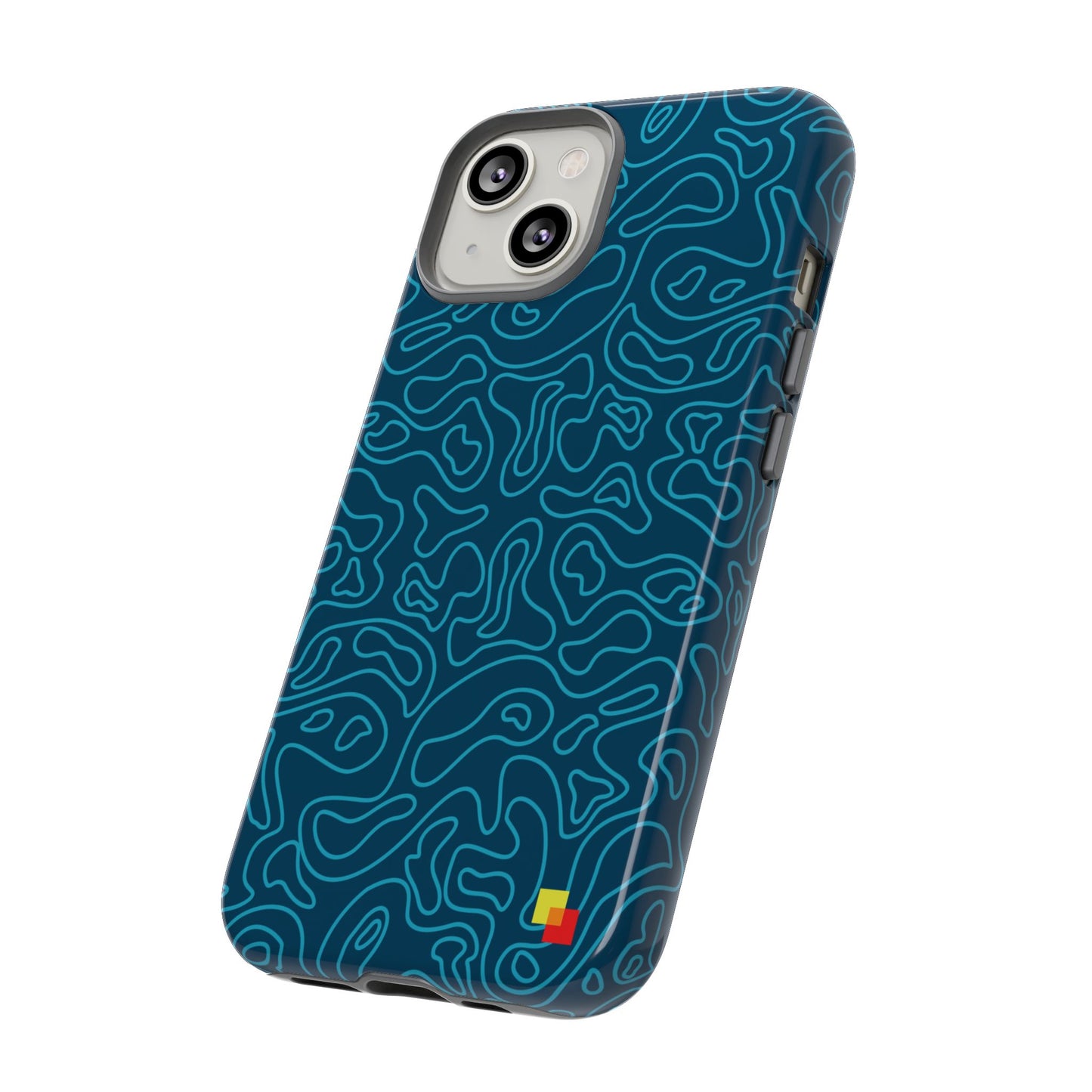 Blue Topographic Phone Case