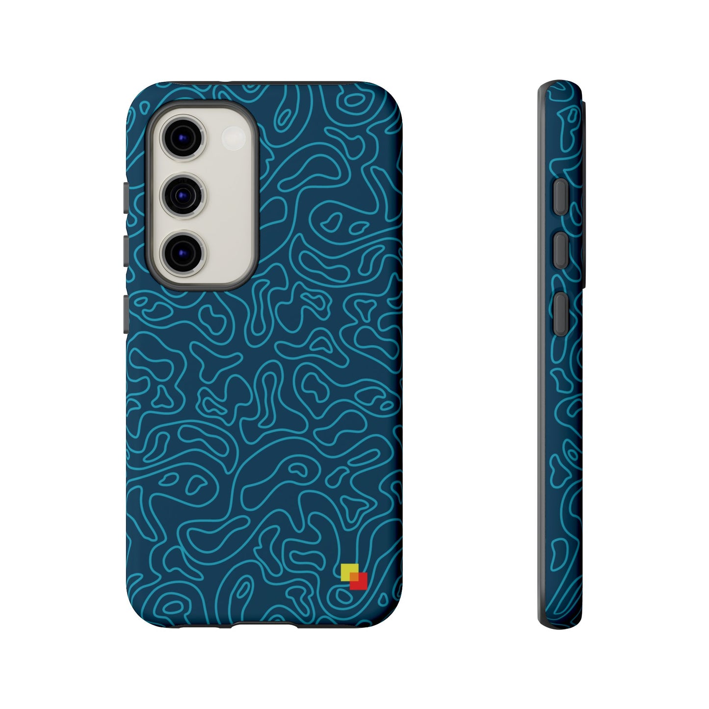 Blue Topographic Phone Case