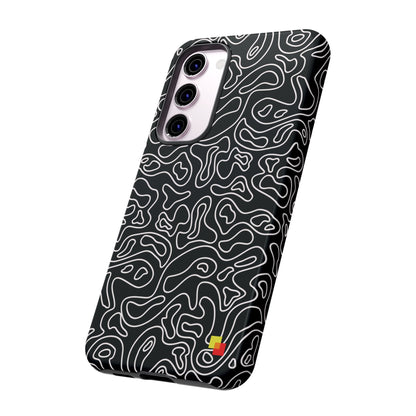 Black Topographic Phone Case