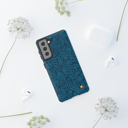 Blue Topographic Phone Case