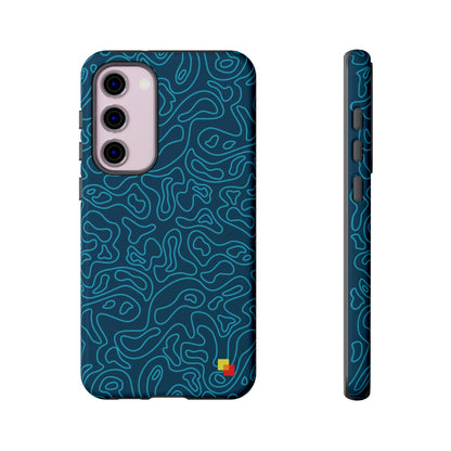 Blue Topographic Phone Case