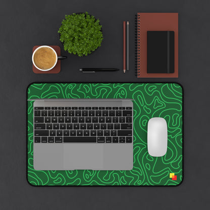 Green Topographic Mouse Pad / Desk Mat