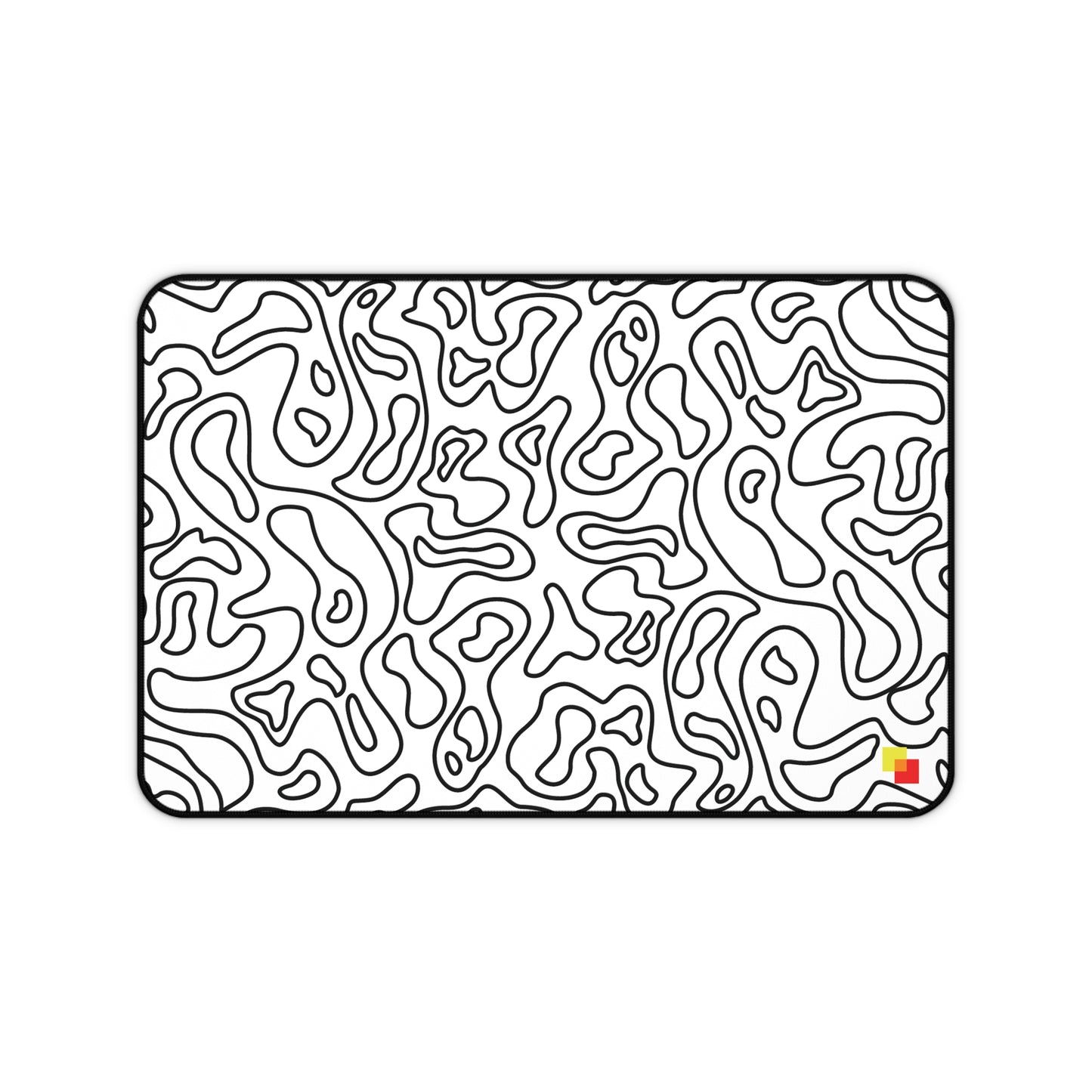 White Topographic Mouse Pad / Desk Mat