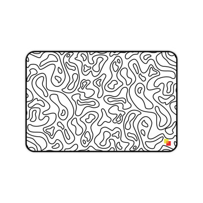 White Topographic Mouse Pad / Desk Mat