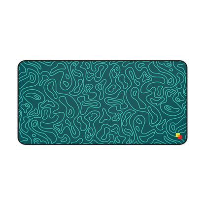 Cyan Topographic Mouse Pad / Desk Mat