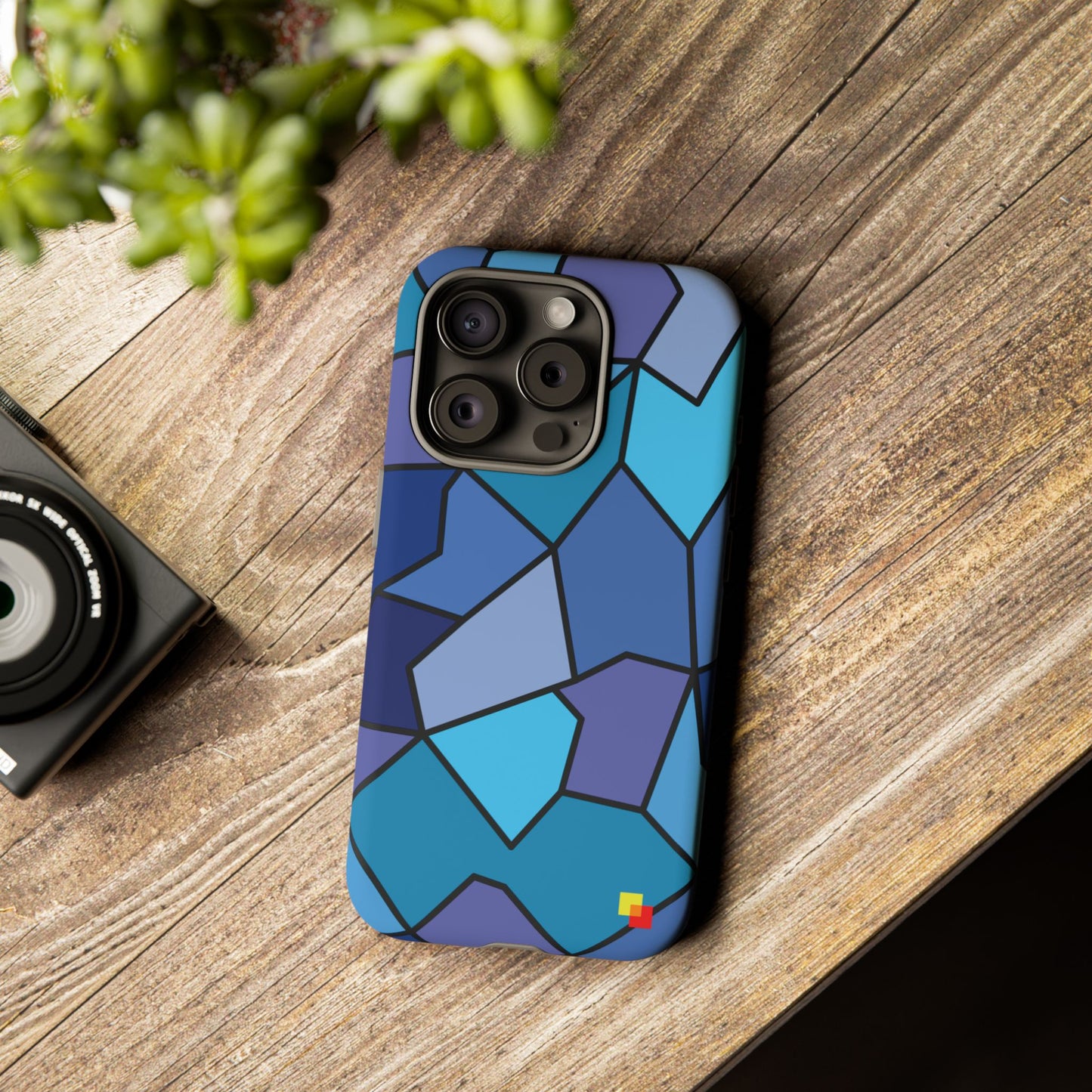 Blue Geometric Phone Case