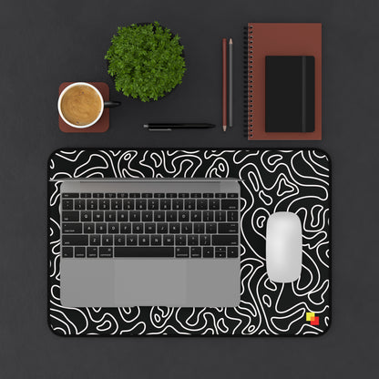 Black Topographic Mouse Pad / Desk Mat