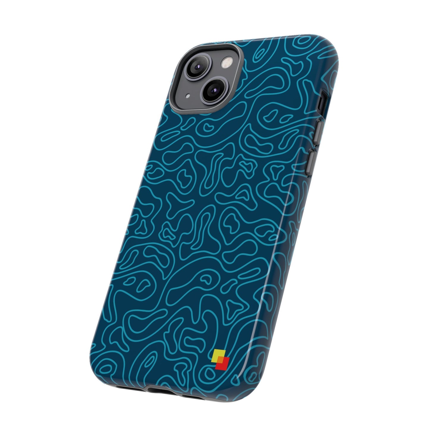 Blue Topographic Phone Case