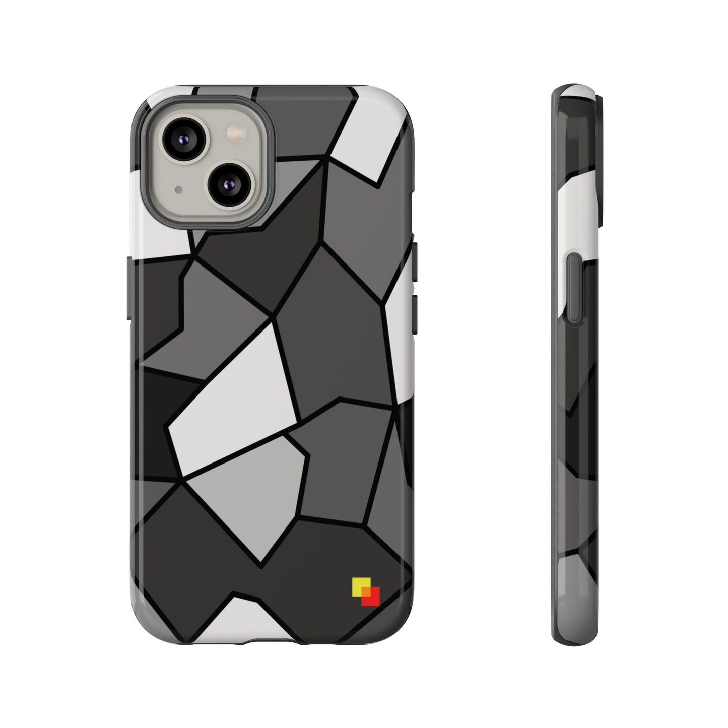 Black and Grey Geometric Phone Case