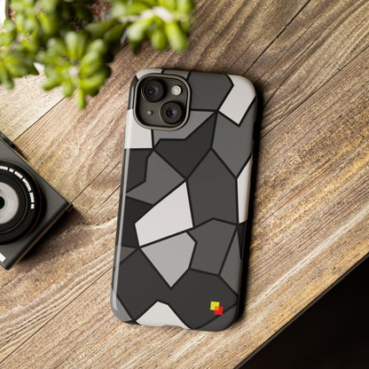 Black and Grey Geometric Phone Case