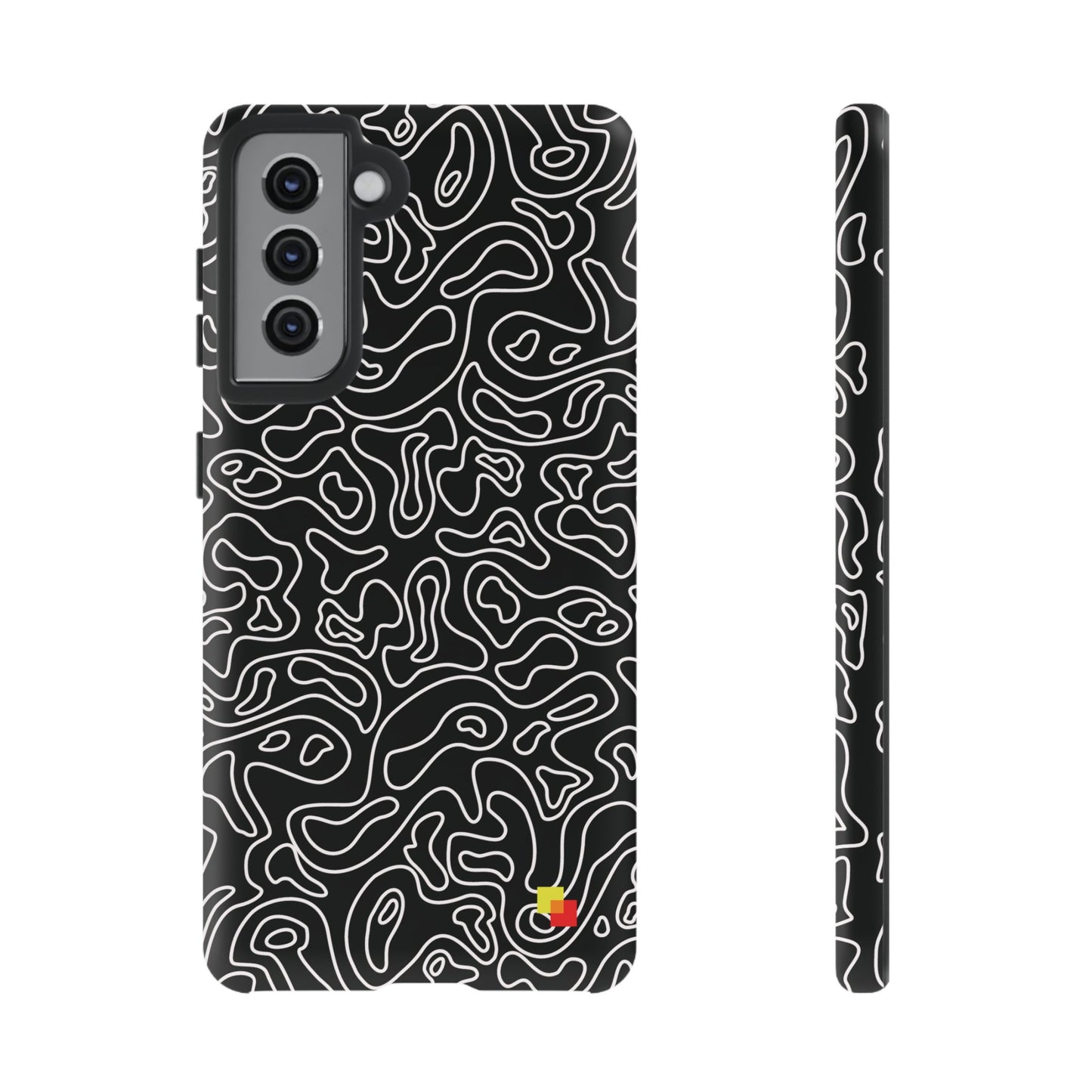 Black Topographic Phone Case