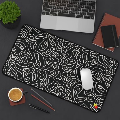 Black Topographic Mouse Pad / Desk Mat