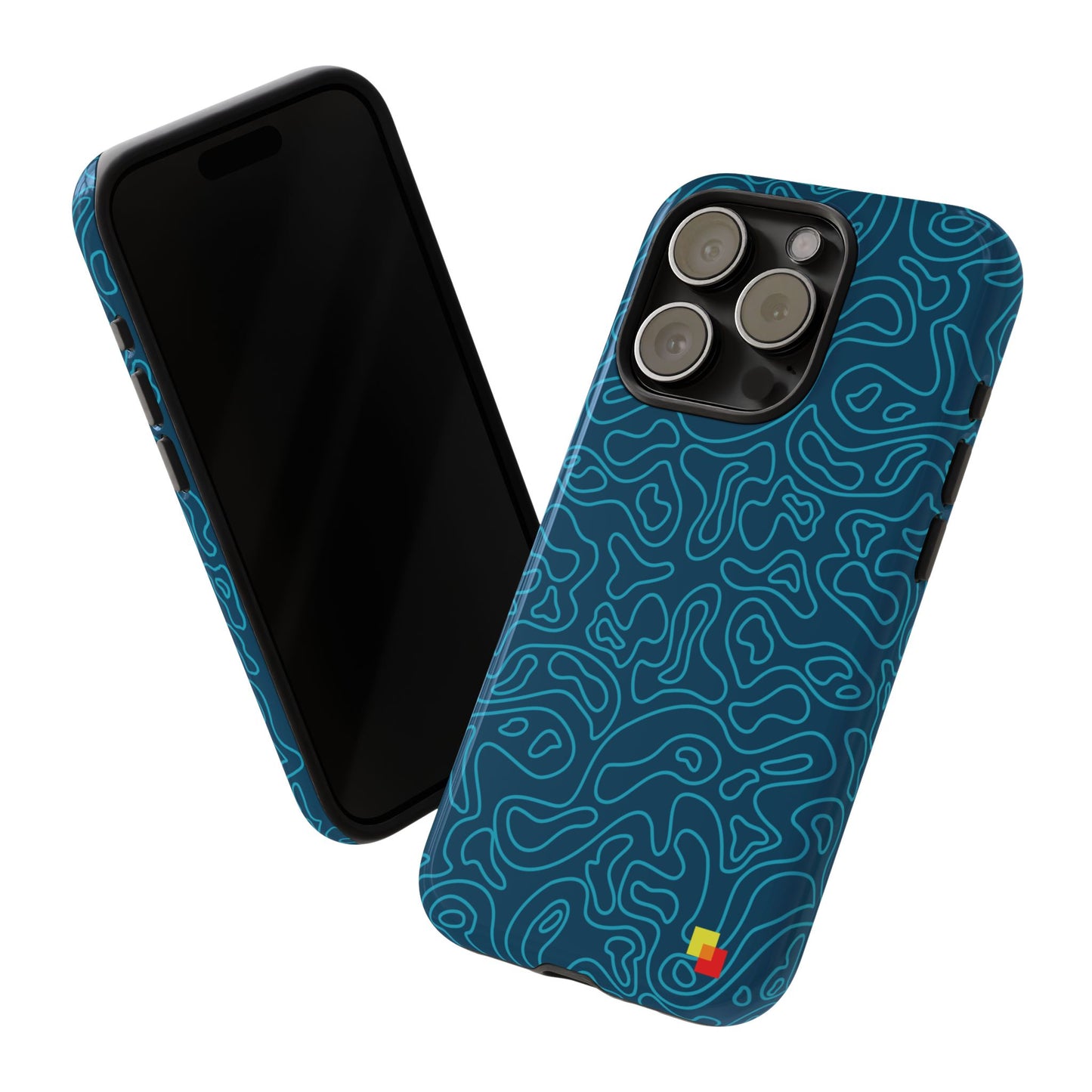 Blue Topographic Phone Case