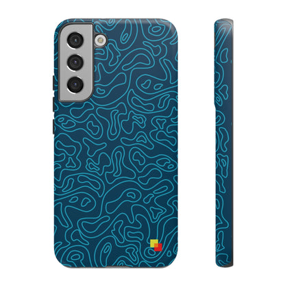 Blue Topographic Phone Case