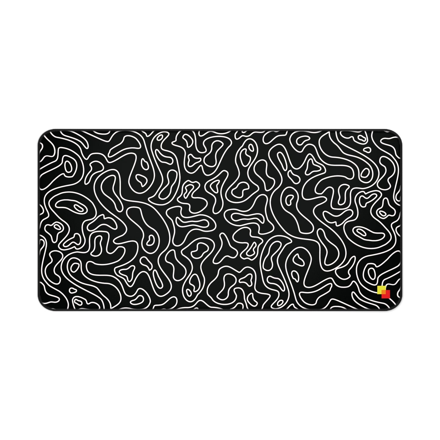 Black Topographic Mouse Pad / Desk Mat