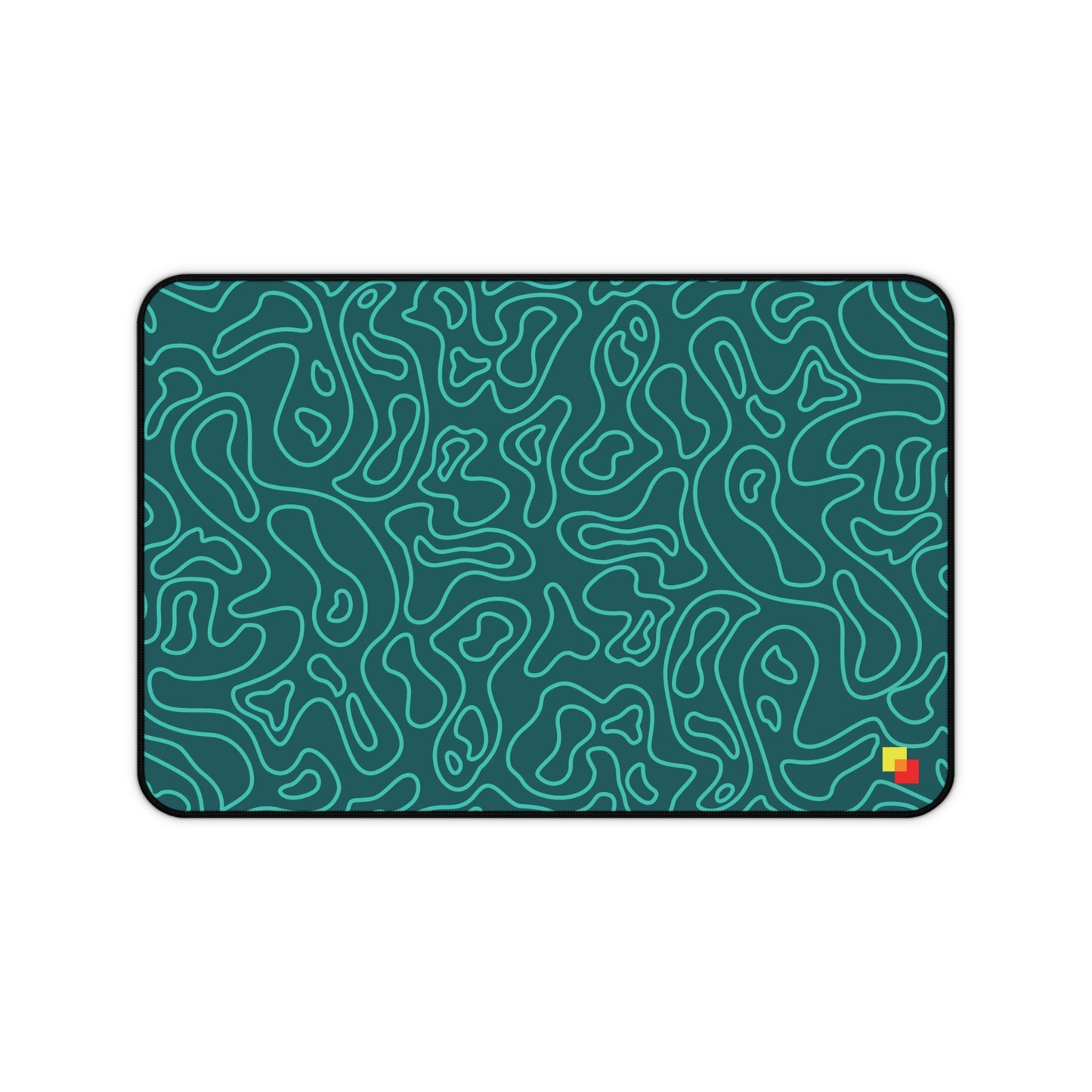 Cyan Topographic Mouse Pad / Desk Mat