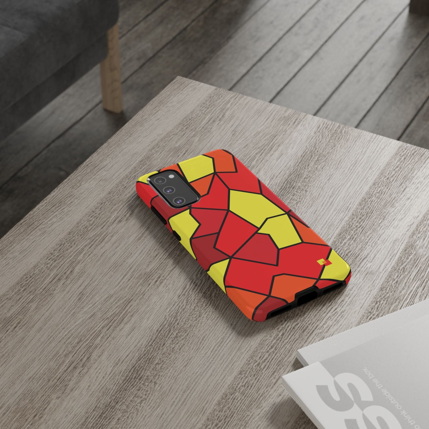 Orange Geometric Phone Case