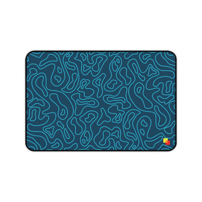 Blue Topographic Mouse Pad / Desk Mat