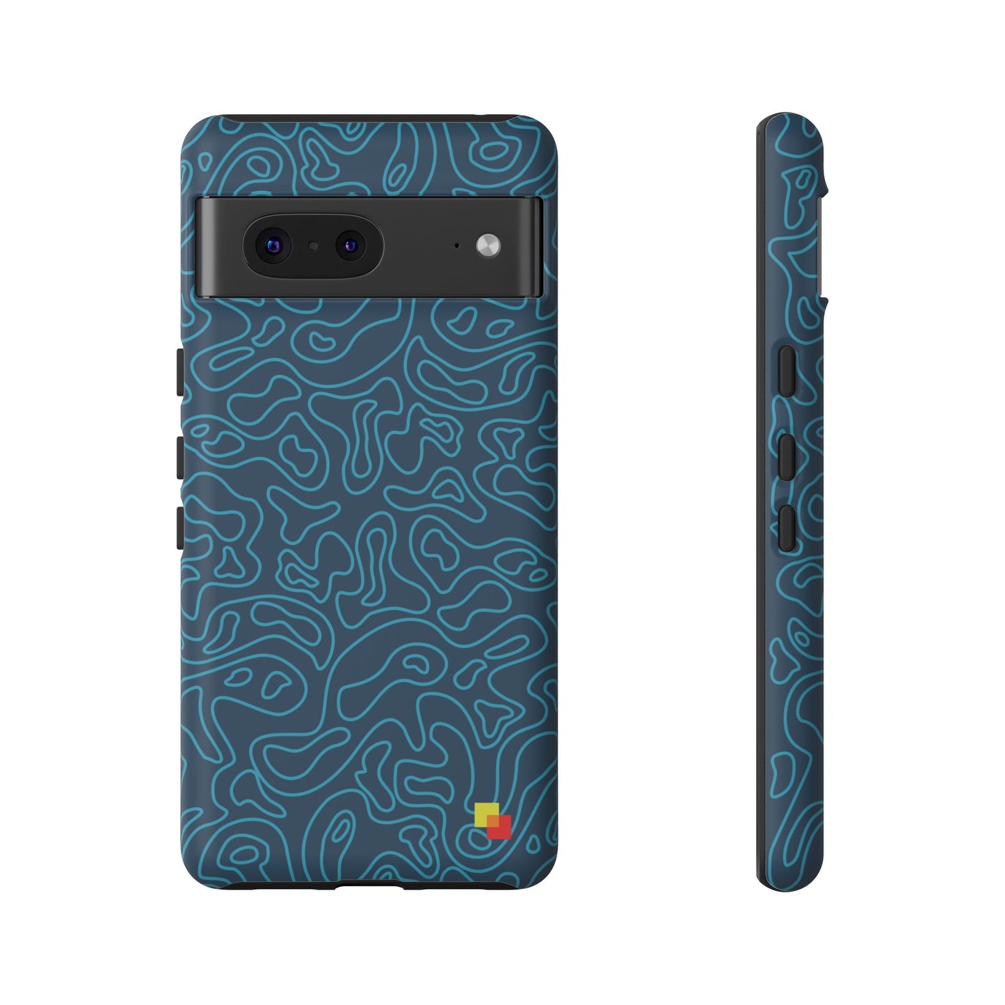 Blue Topographic Phone Case