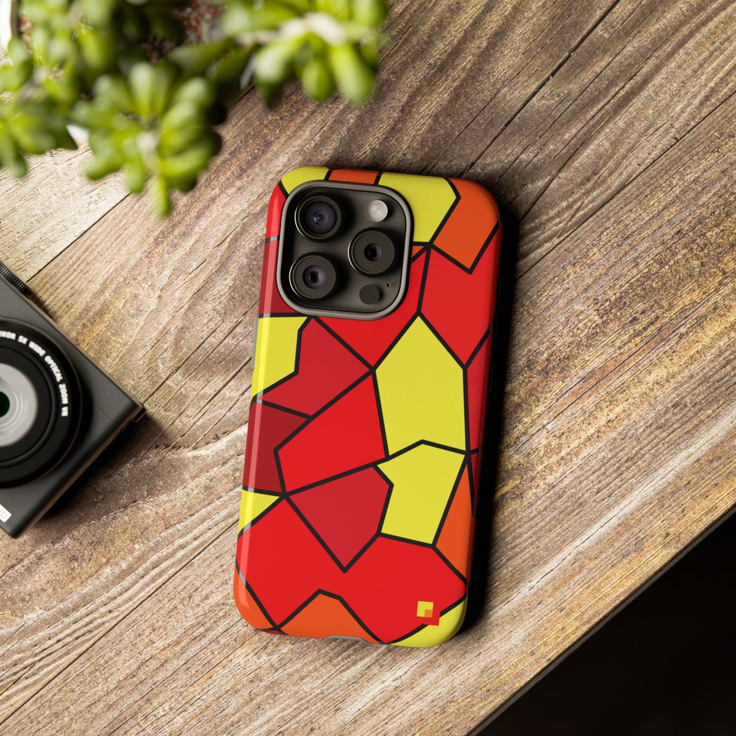 Orange Geometric Phone Case