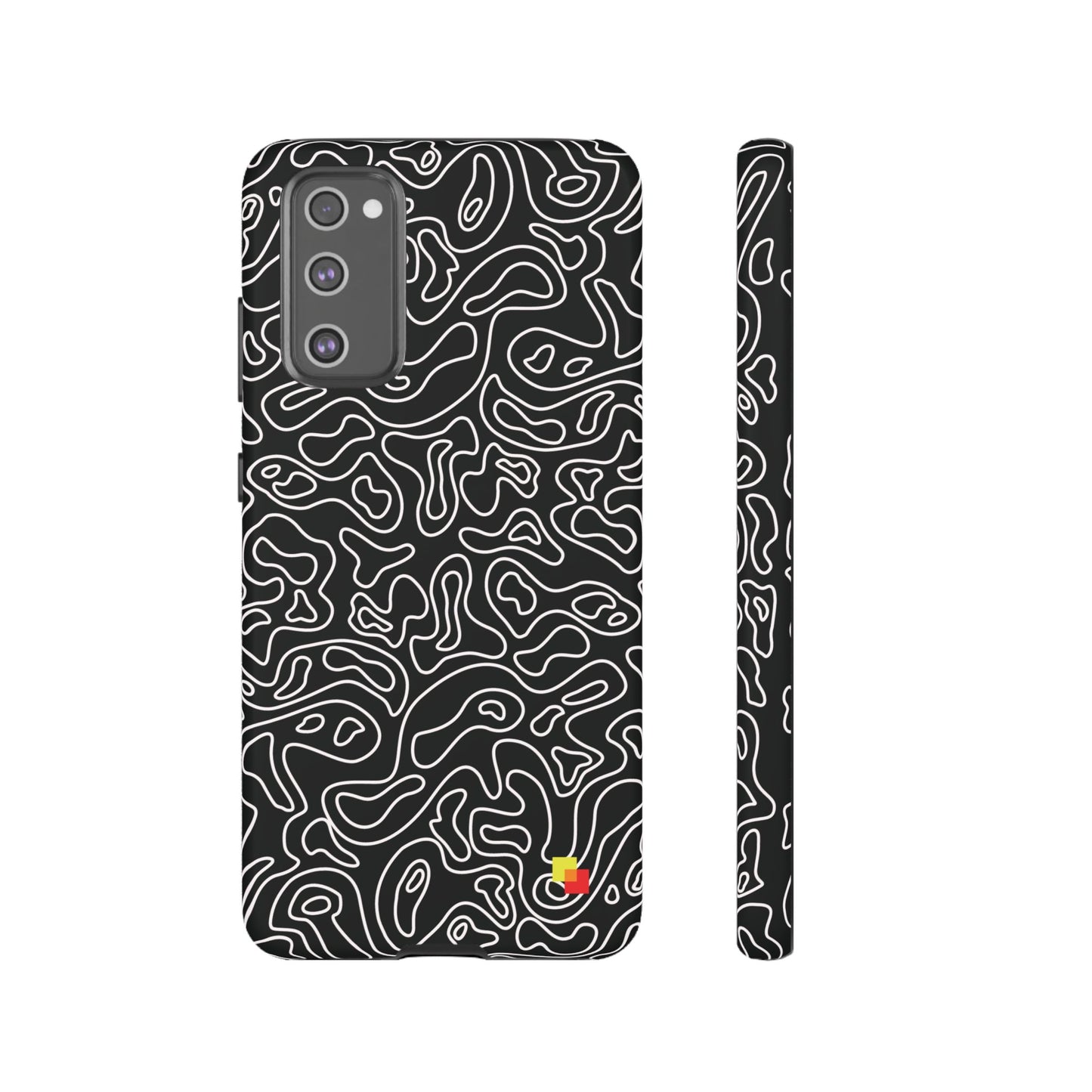 Black Topographic Phone Case