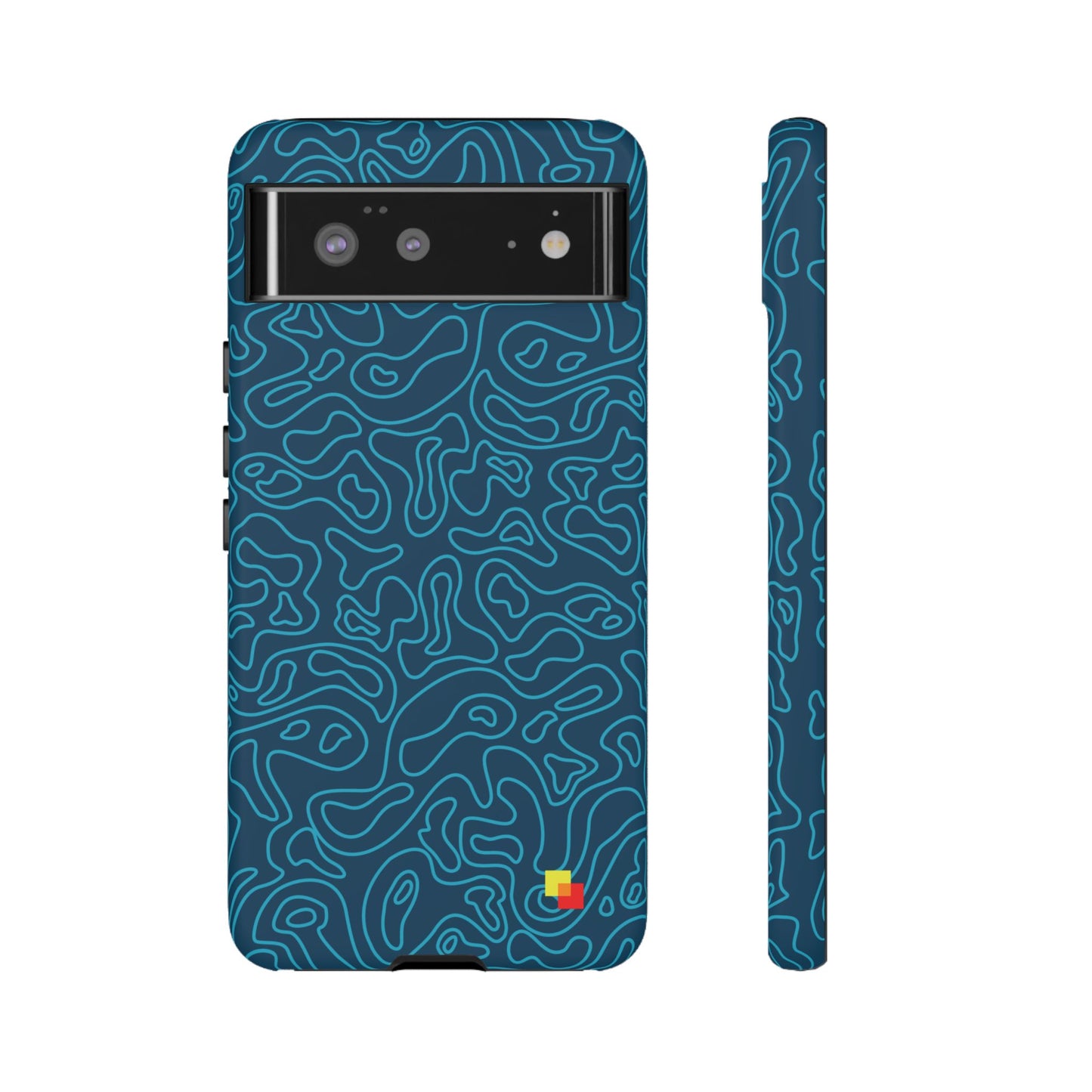 Blue Topographic Phone Case