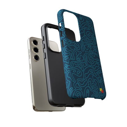 Blue Topographic Phone Case