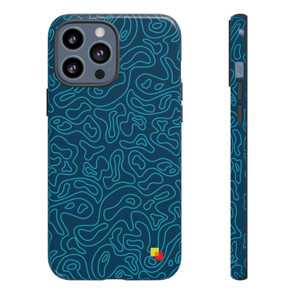 Blue Topographic Phone Case