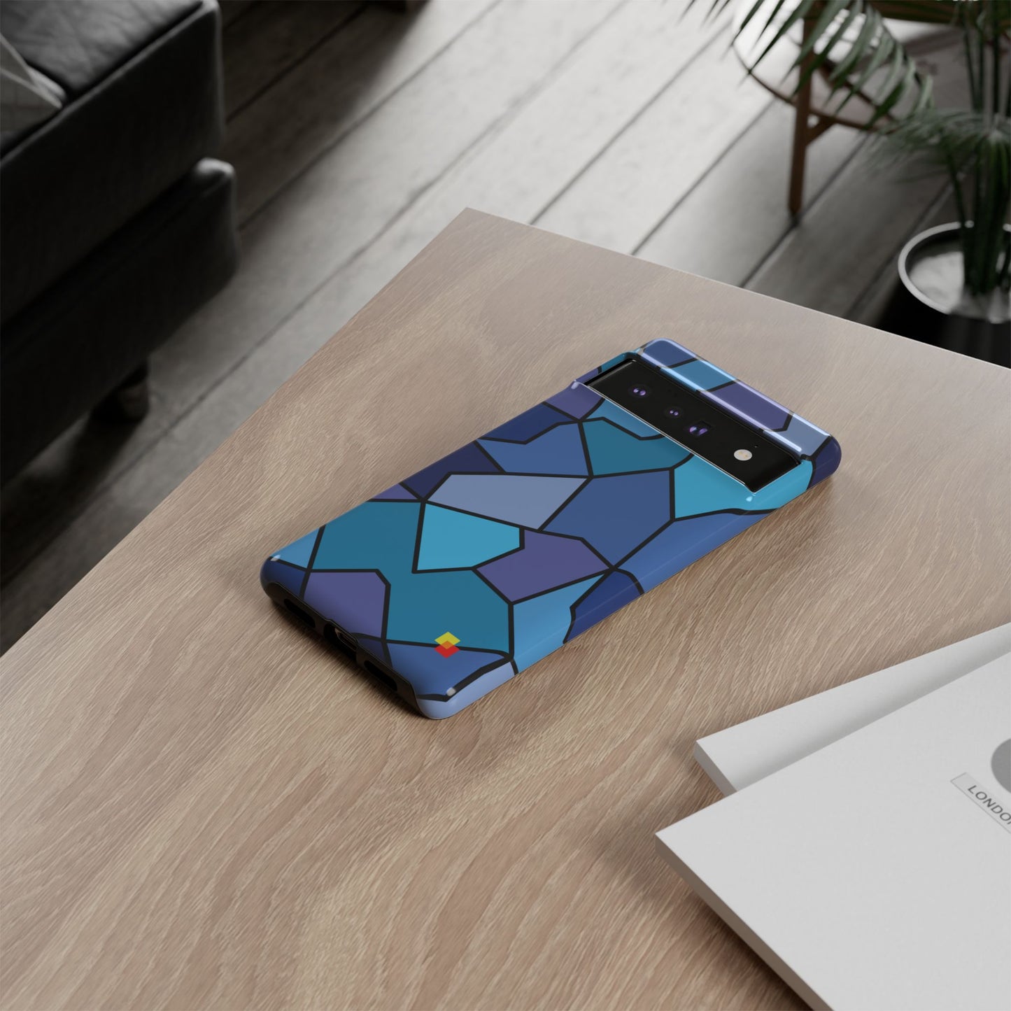 Blue Geometric Phone Case