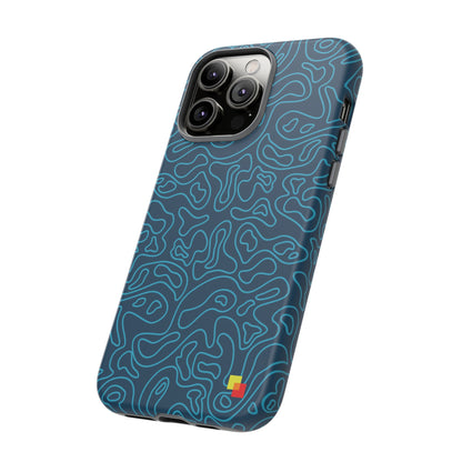 Blue Topographic Phone Case