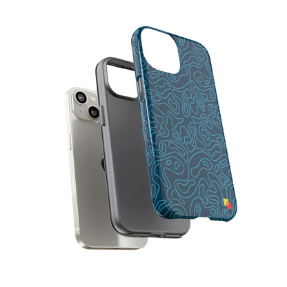 Blue Topographic Phone Case