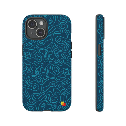 Blue Topographic Phone Case