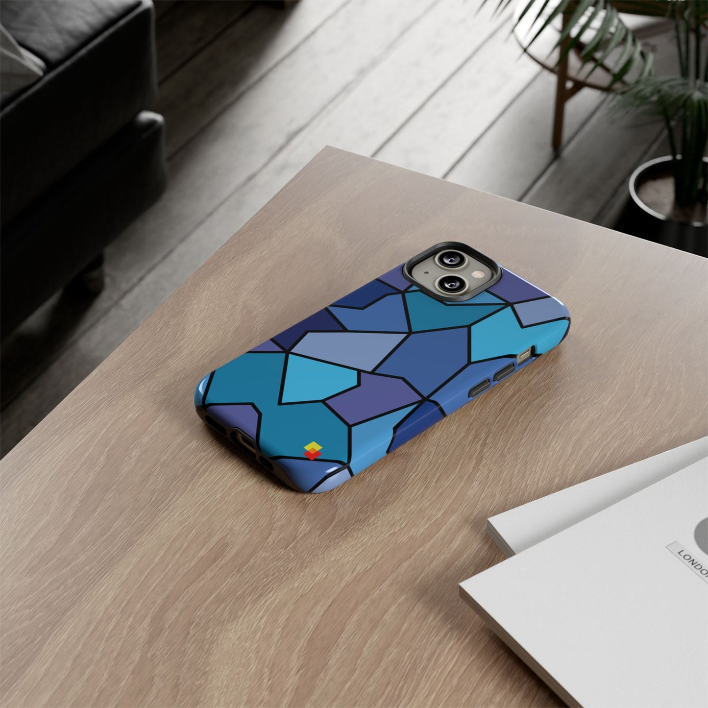 Blue Geometric Phone Case