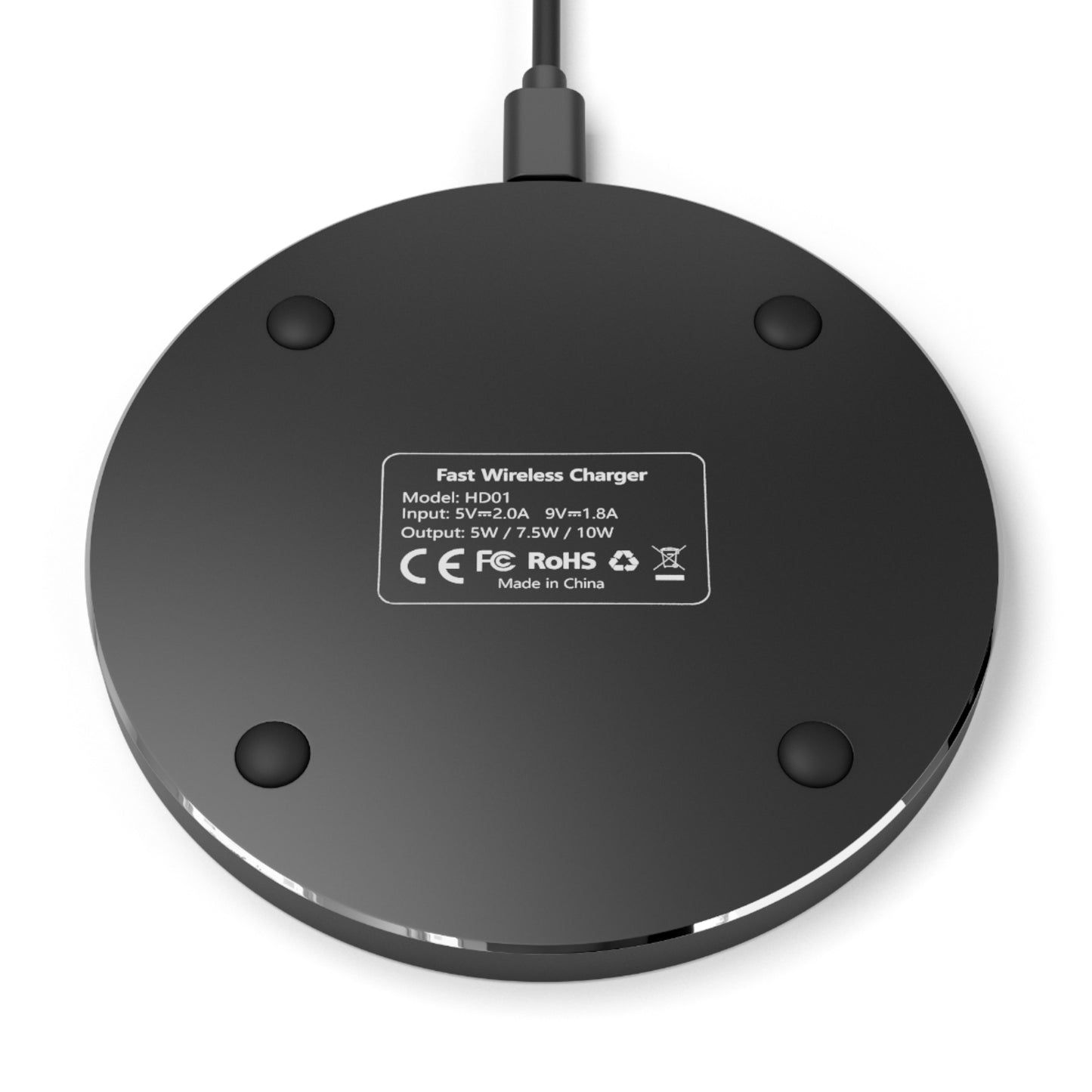 Black and White Geometric Wireless Charger