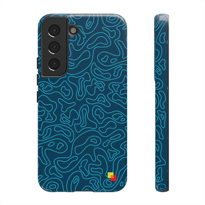 Blue Topographic Phone Case