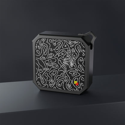 Black Topographic Square Bluetooth Speaker