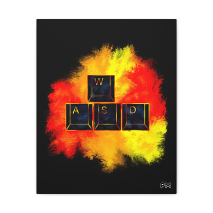 Gaming WASD Explosion Canvas