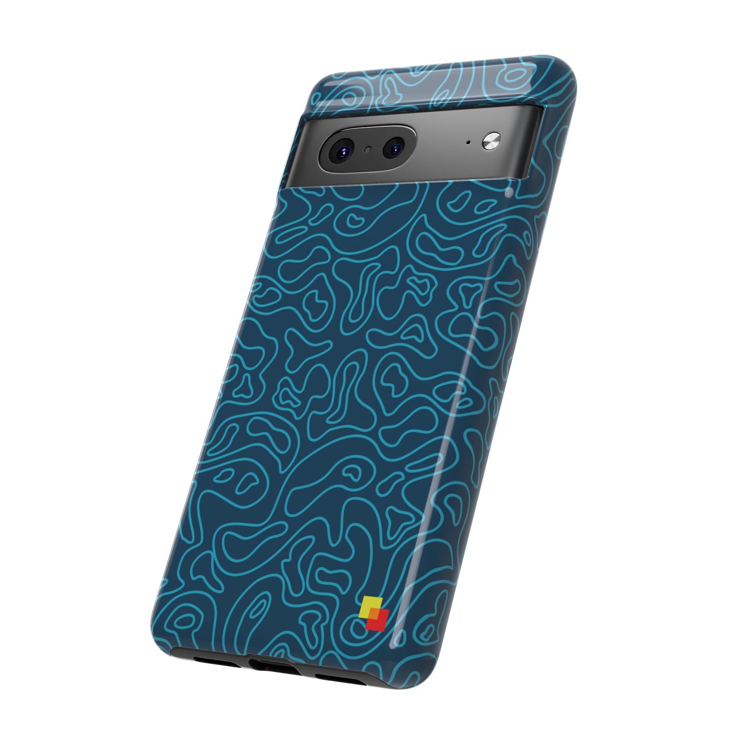 Blue Topographic Phone Case