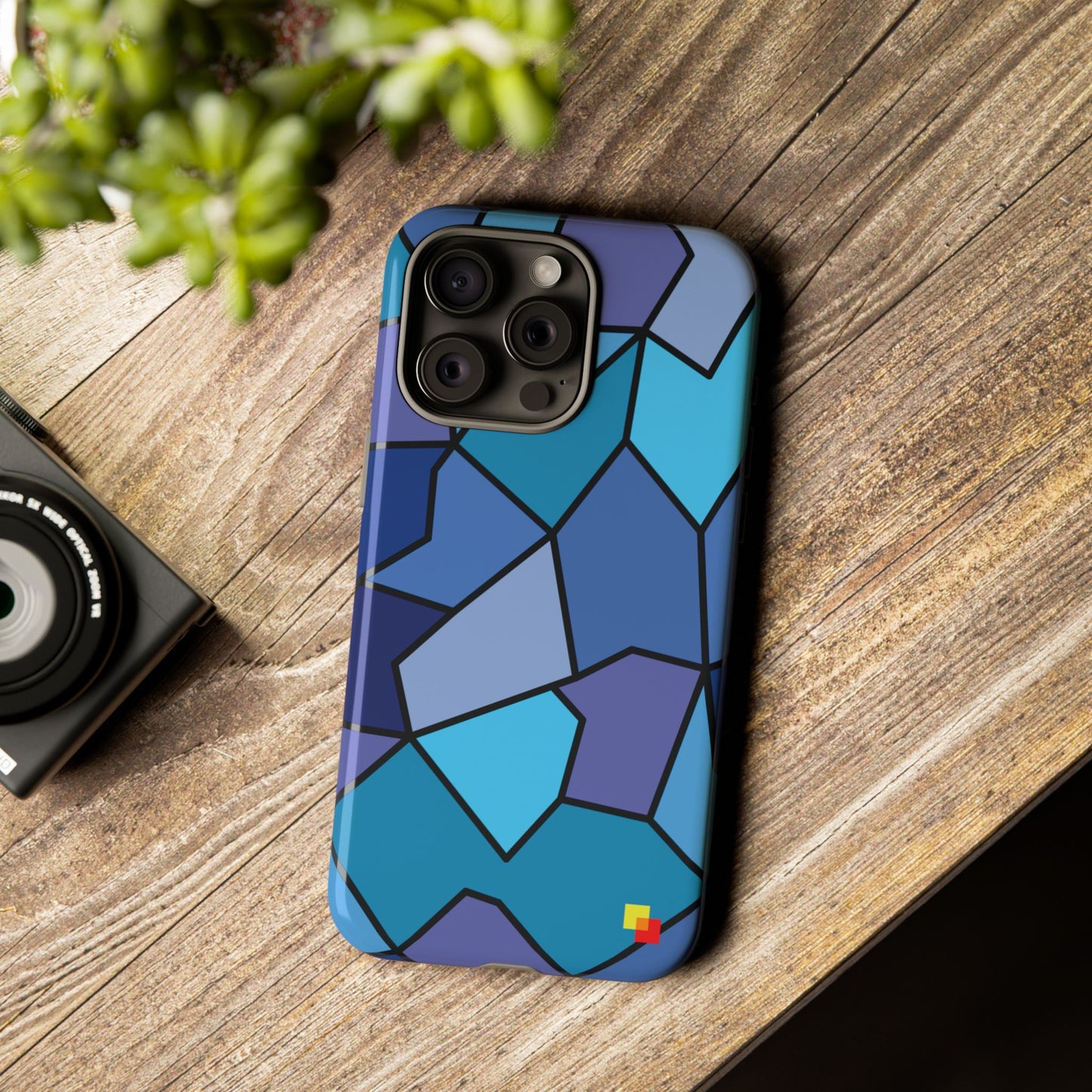 Blue Geometric Phone Case