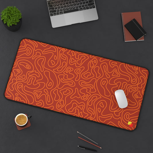 Orange Topographic Mouse Pad / Desk Mat