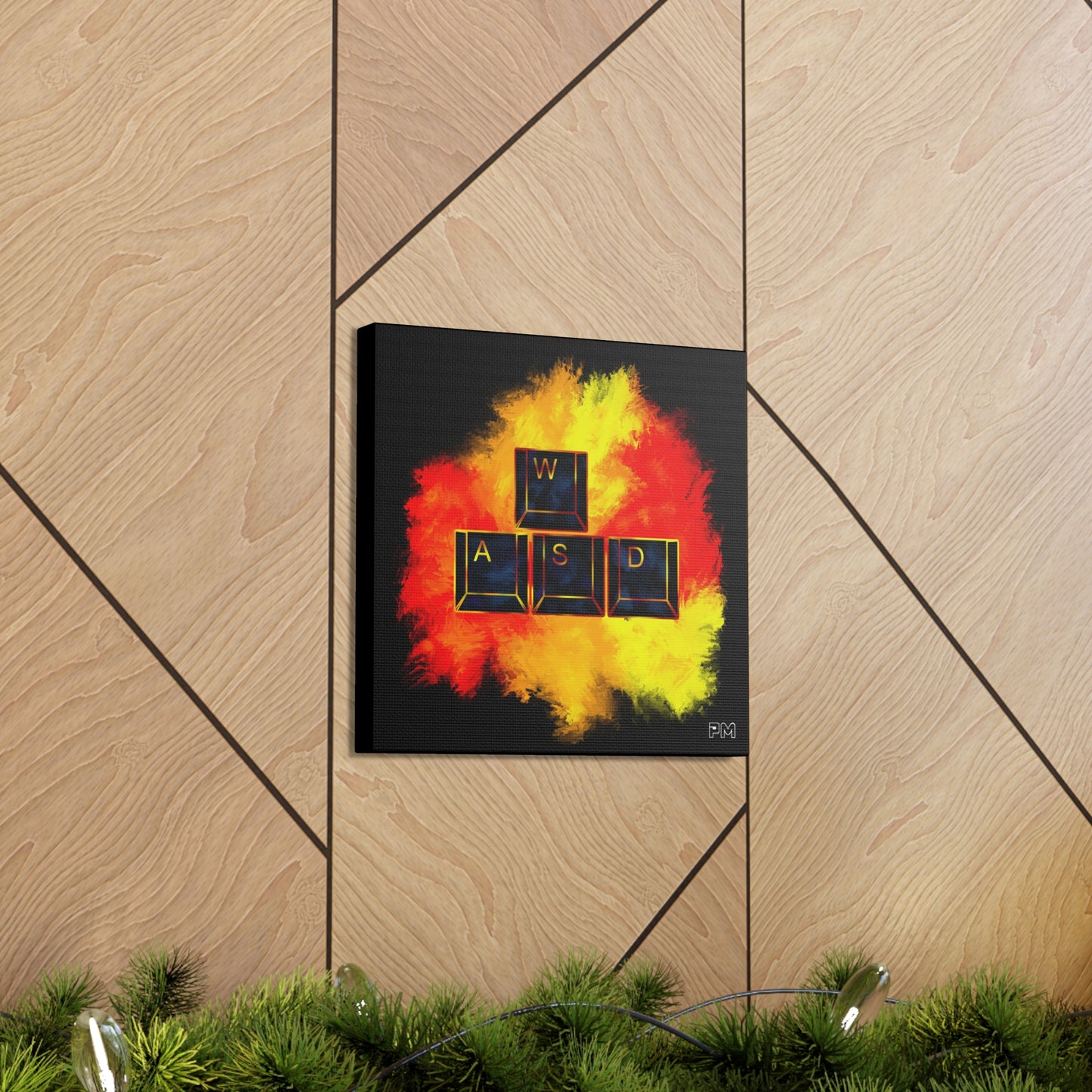 Gaming WASD Explosion Canvas