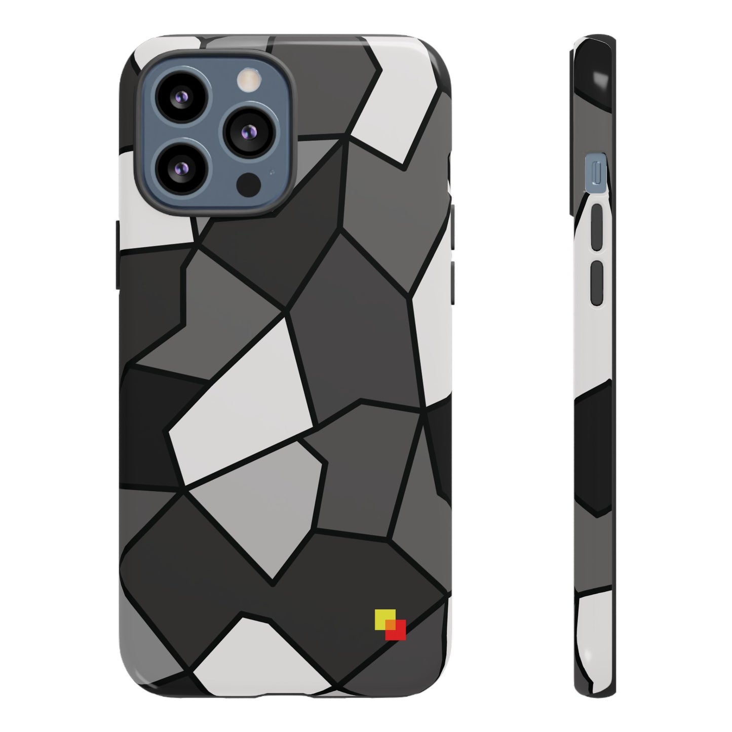 Black and Grey Geometric Phone Case